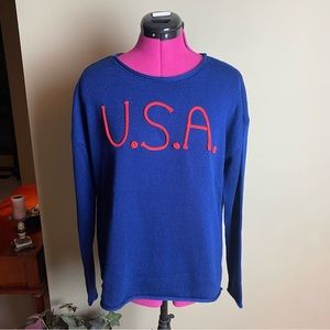 Marled U.S.A. Sweater Long Sleeve Shirt. Size L
